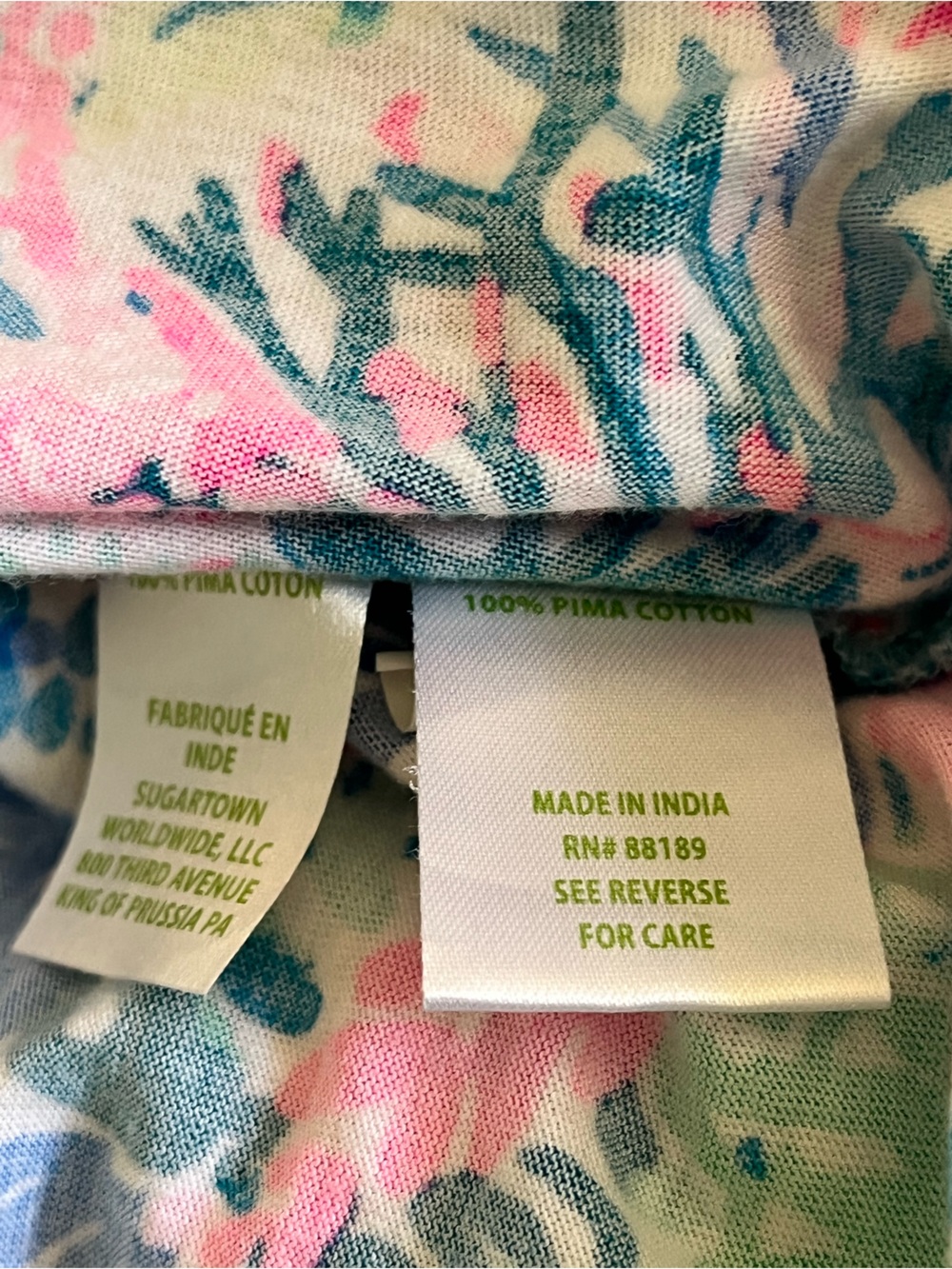 Lilly Pulitzer Pima Cotton Printed Top | Size L | Bell Sleeve EUC - Picture 7 of 8